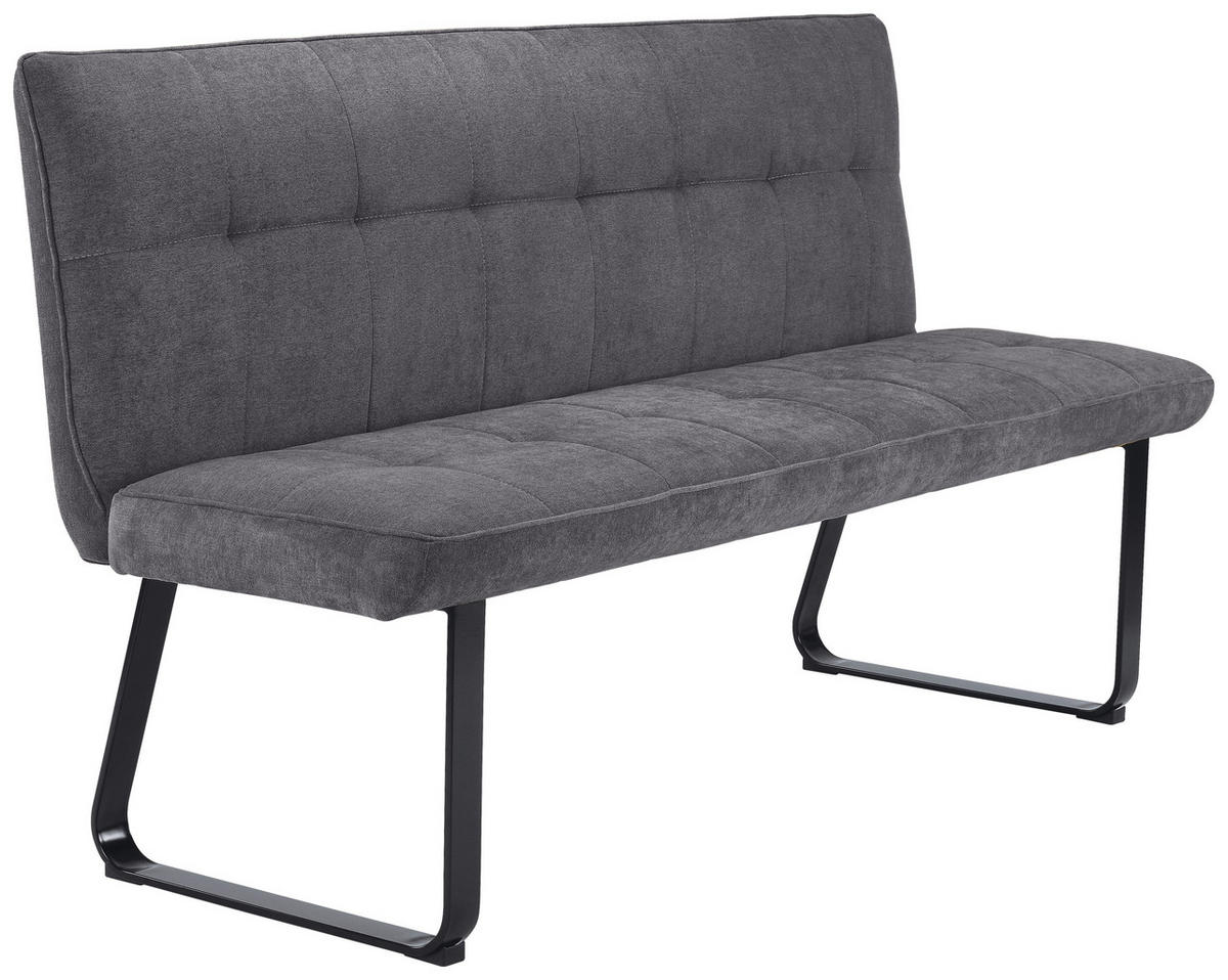 Bank TALEA dunkelgrau schwarz B/H/T: ca. 160x92x59 cm TALEA - schwarz/dunkelgrau (160,00/92,00/59,00cm) - byLIVING