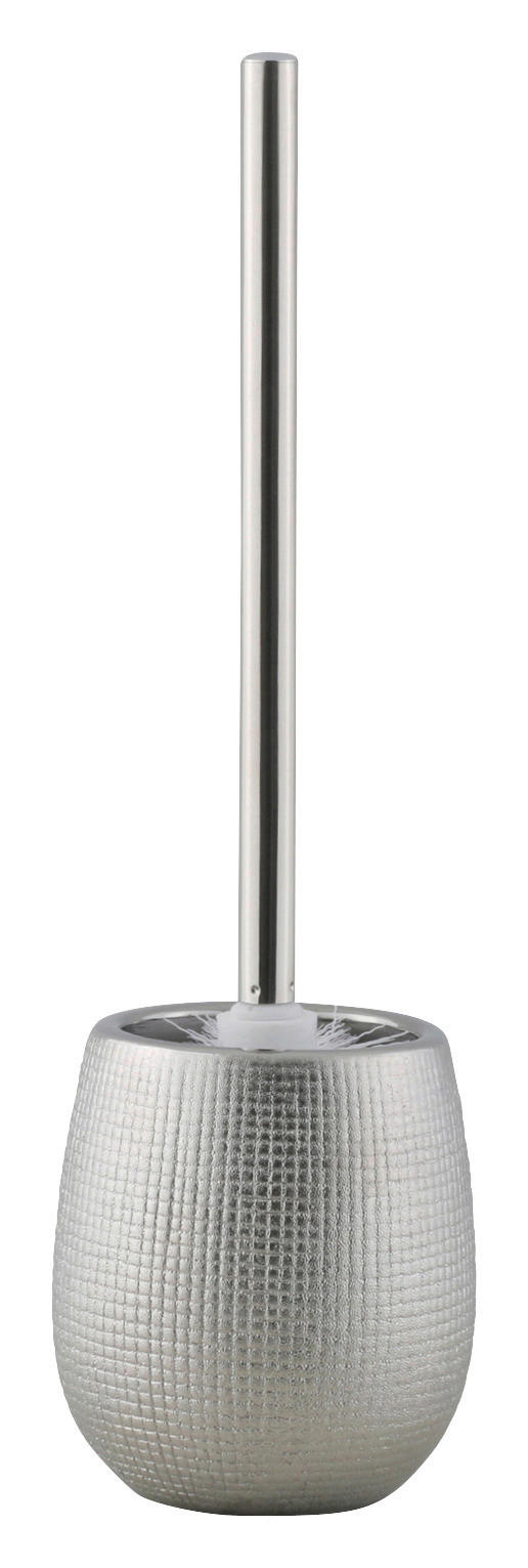 WC-Garnitur silber schwarz Edelstahl WC-Garnitur_Hollywood silber - schwarz/silber (12,00/12,00/40,00cm) - Axentia