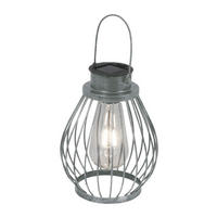 LED Deko-Solarleuchte NV5249859 silber Eisen Glas B/H/T: ca. 16x22x16 cm LED Deko-Solarleuchte - silber (16,00/22,00/16,00cm) - Näve Leuchten