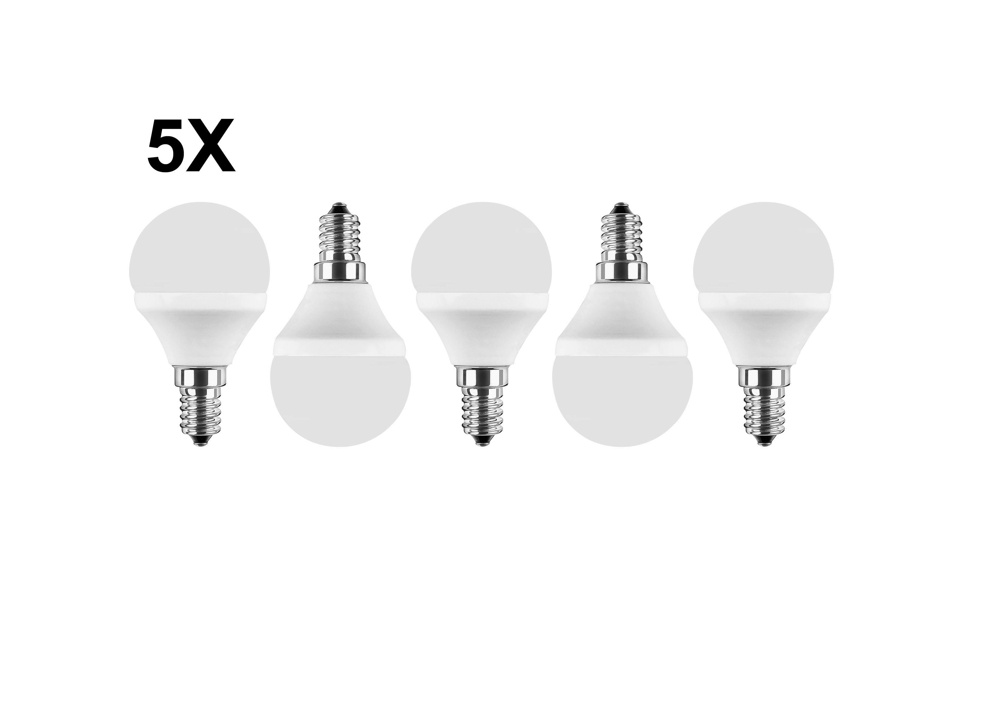 Blulaxa Leuchtmittel 5er Pack E14 LED-Tropfenlampe_Blulaxa E14 - weiß (4,50/8,20cm) - Blulaxa