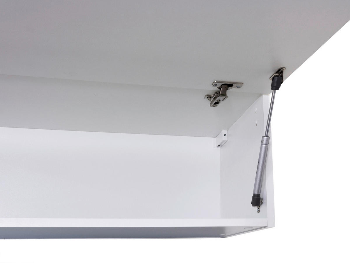 Hängeschrank Vita weiß matt B/H/T: ca. 100x32x32 cm Vita - weiß/Edelstahl (100,00/32,00/32,00cm) - Flex-Well