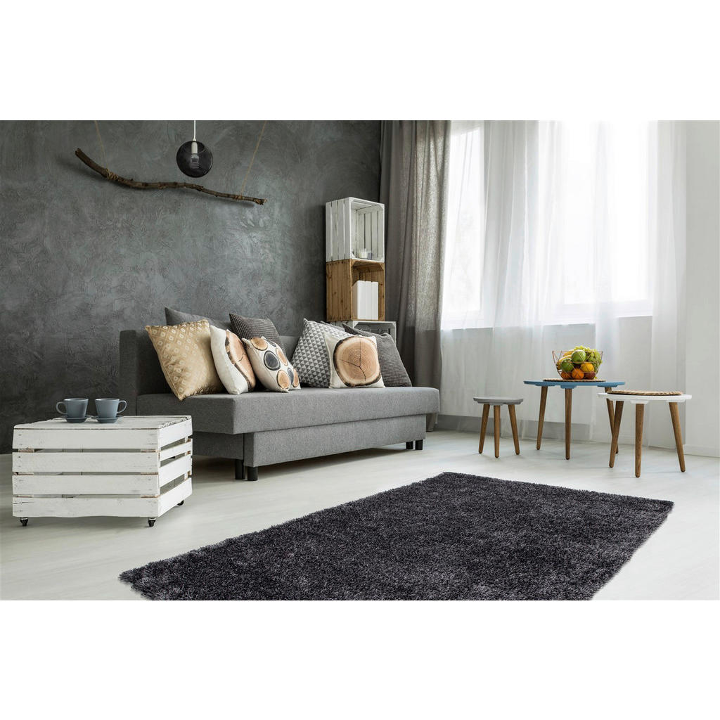 Thumbnail - Kayoom Hochflorteppich Diamond 725 anthrazit B/H/L: ca. 80x4x150 cm