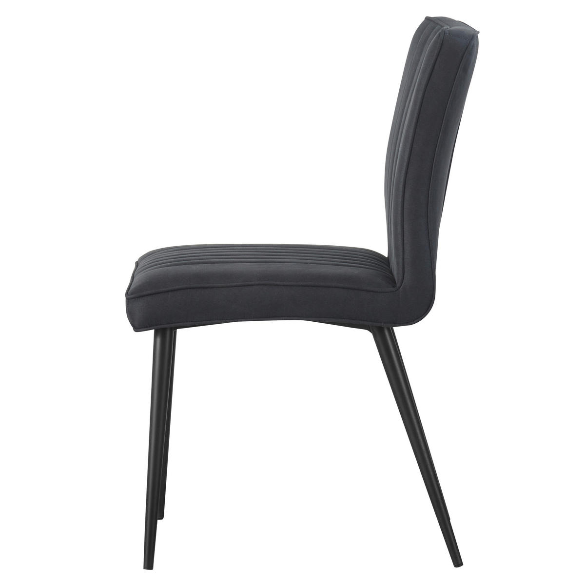 Stuhl Mona anthrazit schwarz Microfaser Metall Mona - schwarz/anthrazit