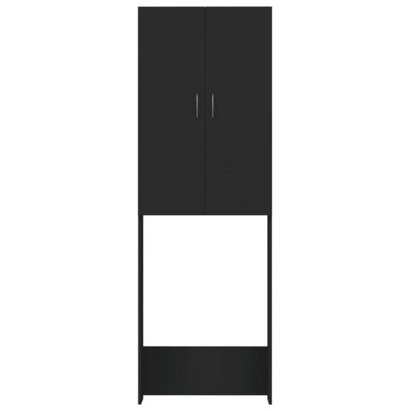 VidaXL Waschmaschinenschrank schwarz B/H/T: ca. 64x190x25,5 cm Waschmaschinenschrank - schwarz (64,00/190,00/25,50cm) - VidaXL