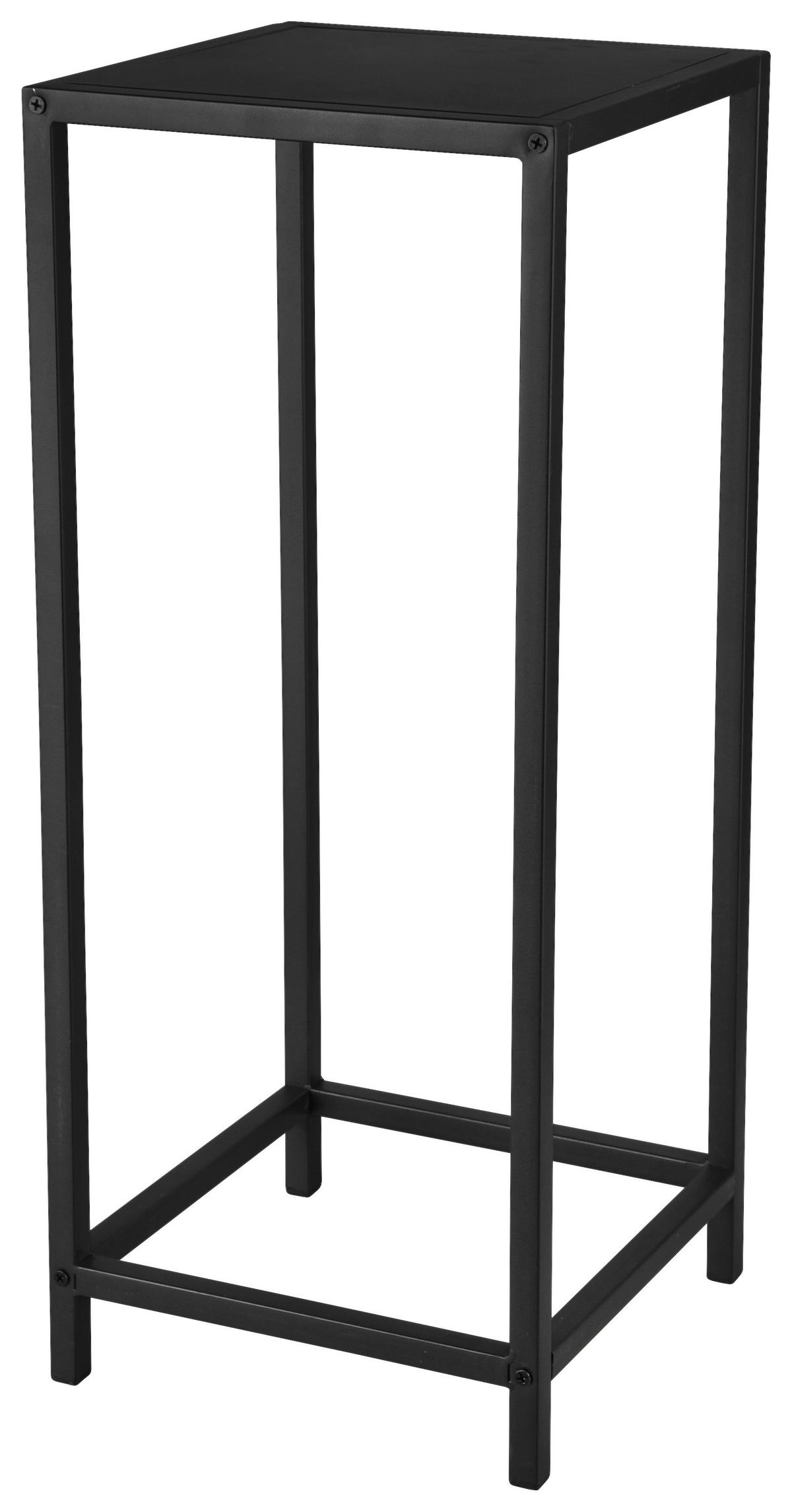Beistelltisch Vera schwarz lackiert Metall B/H/T: ca. 25x60x25 cm Vera - schwarz (25,00/60,00/25,00cm)