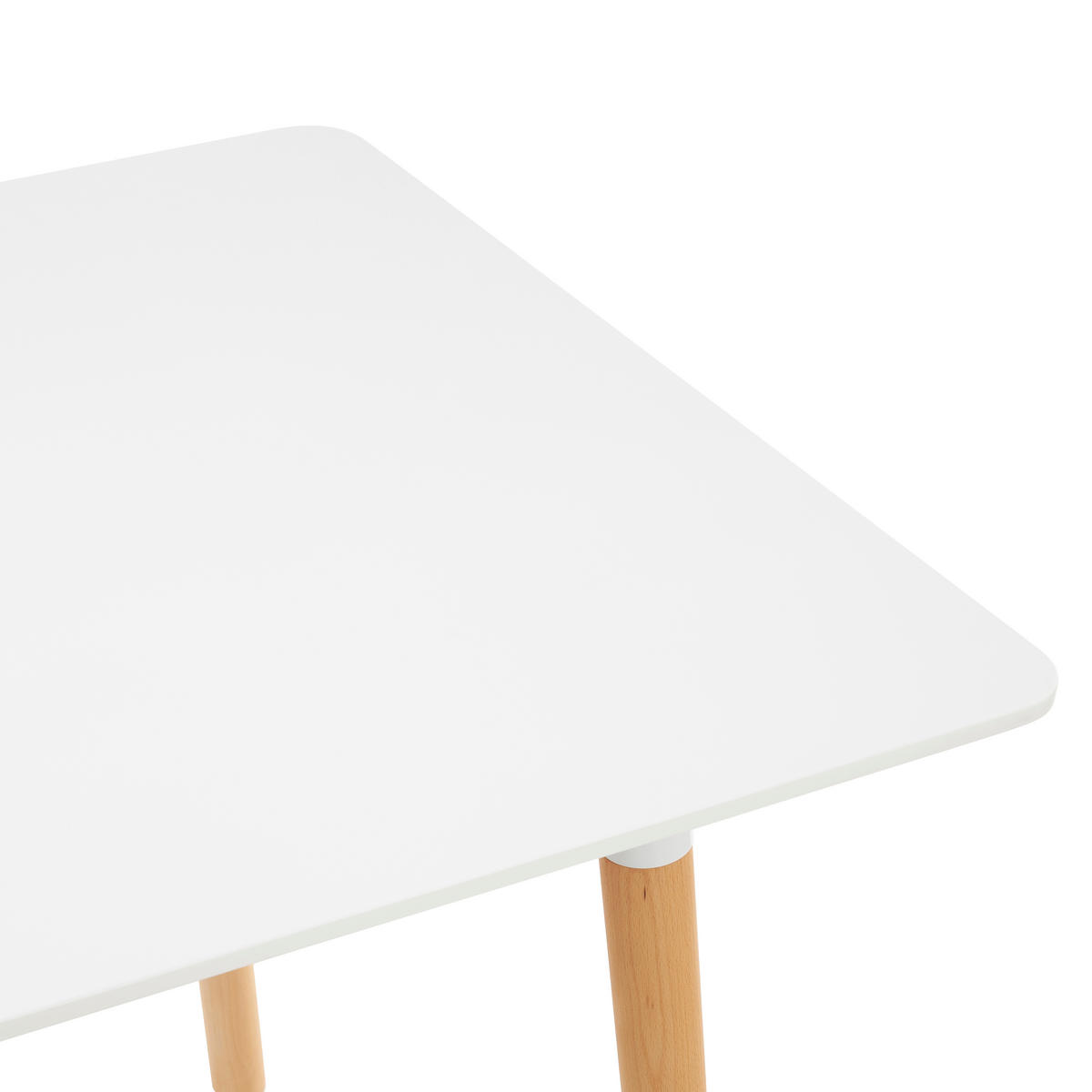 Esstisch BENNY weiß matt B/H/T: ca. 140x75x80 cm BENNY - weiß/natur (140,00/75,00/80,00cm)