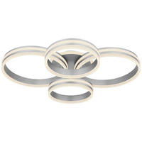 Deckenleuchte grau Acryl Metall B/H/L: ca. 68x14x85 cm Rubio - grau (85,00/68,00/14,00cm)