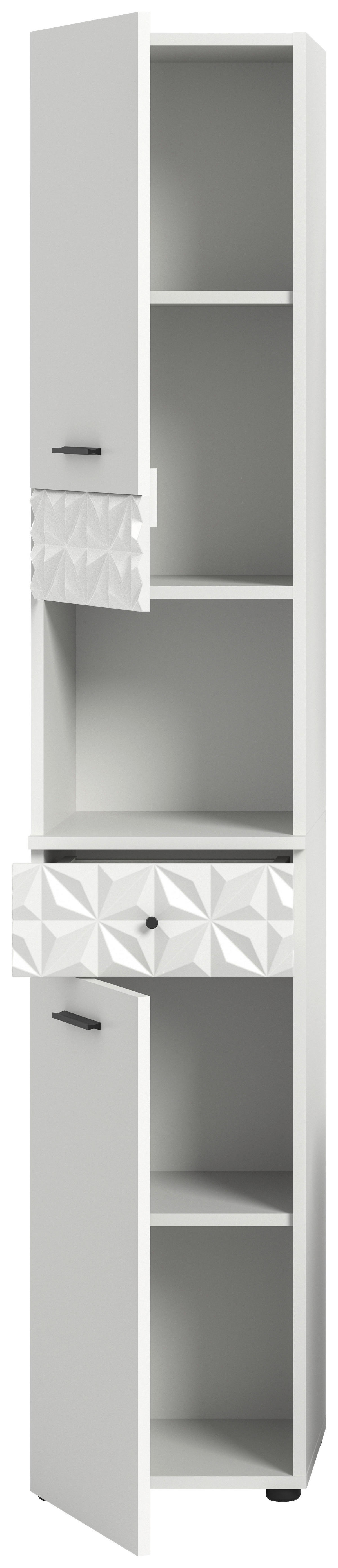 Hochschrank Prisma weiß B/H/T: ca. 35x187x34 cm Prisma - weiß (35,00/187,00/34,00cm) - xonox.home
