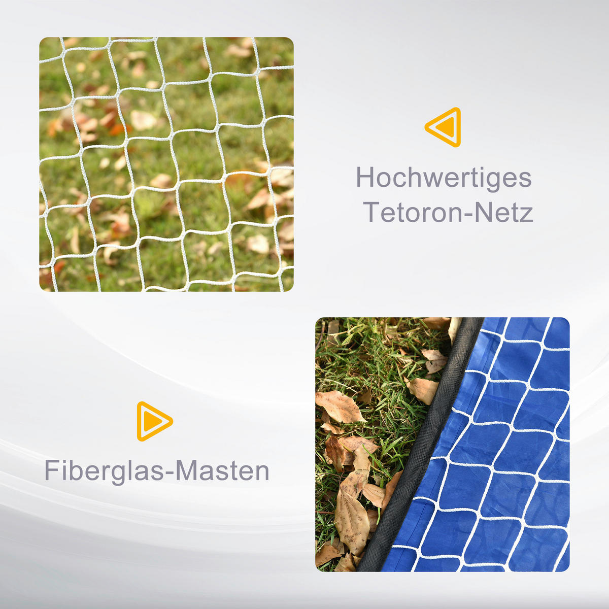 HOMCOM Fußballtor blau B/H/T: ca. 123x80x80 cm Fußballtor im 2er Set - blau (123,00/80,00/80,00cm) - HOMCOM