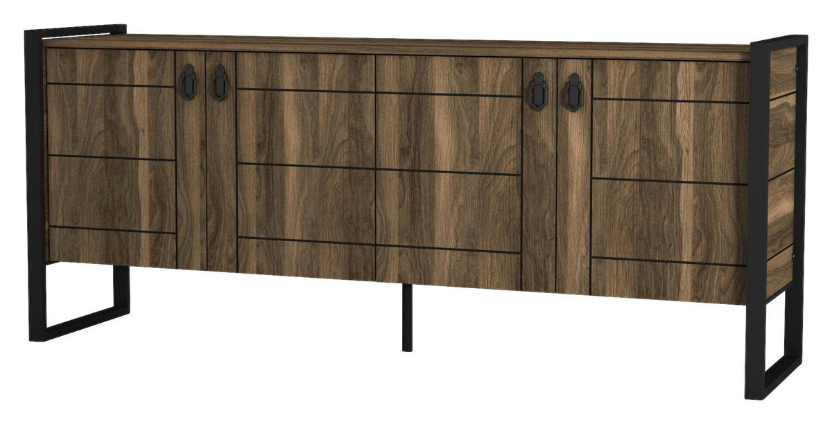 Sideboard Lost walnuss Nachbildung B/H/T: ca. 185x78x40 cm Lost - walnuss (185,00/78,00/40,00cm) - moebel17