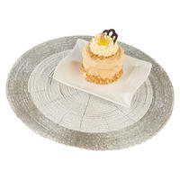 Platzmatte silber Kunststoff B/L: ca. 30x30 cm Platzmatte - silber (30,00/30,00cm)