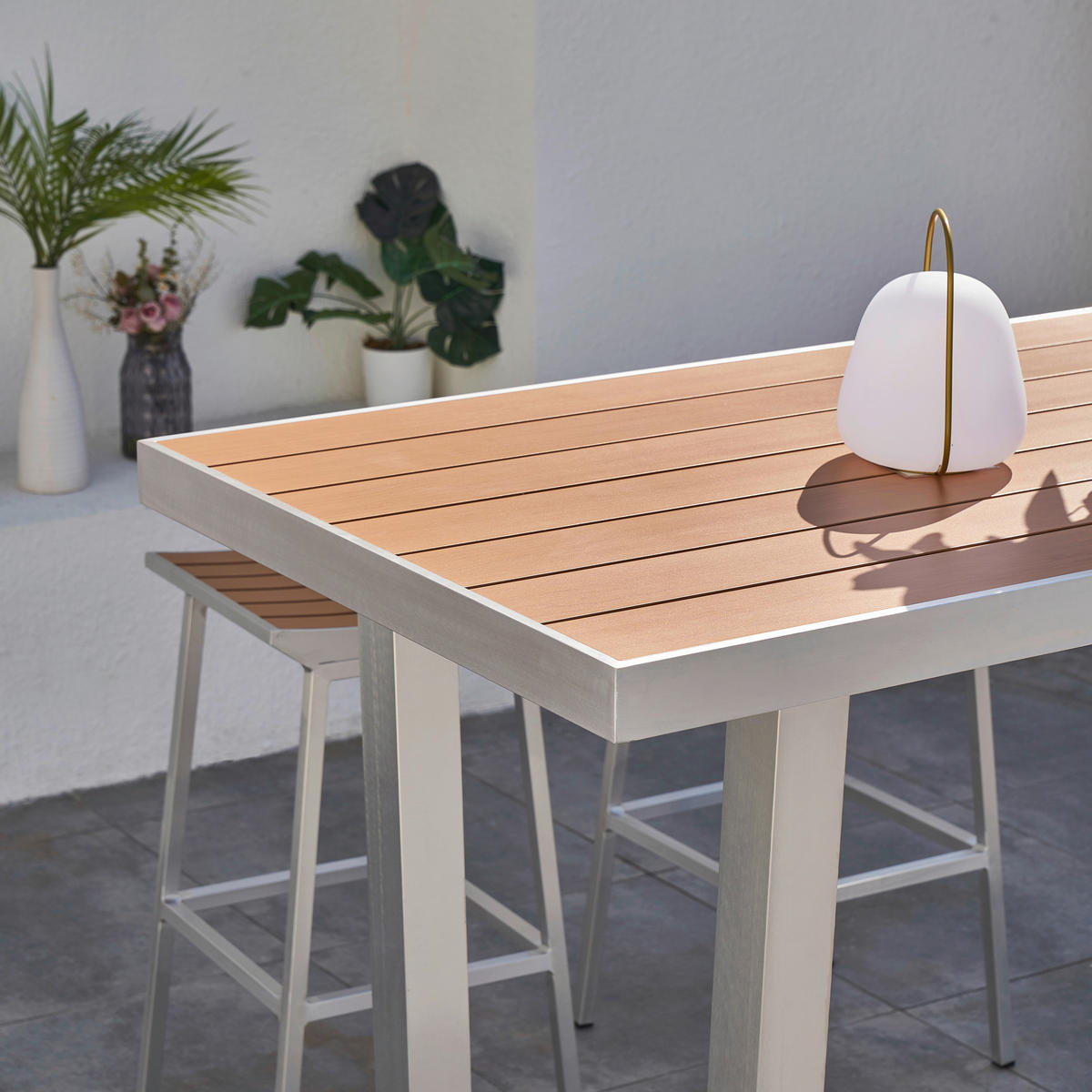 AXI Outdoor Living Gartensitzgruppe James grau Metall B/H/L: ca. 79x110x180 cm James - braun/grau (180,00/79,00/110,00cm) - AXI Outdoor Living