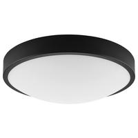 Lamkur Deckenleuchte schwarz Glas Stahl B/H/L: ca. 37x8x37 cm E27 2 Brennstellen JONAS - schwarz (37,00/37,00/8,00cm) - Lamkur