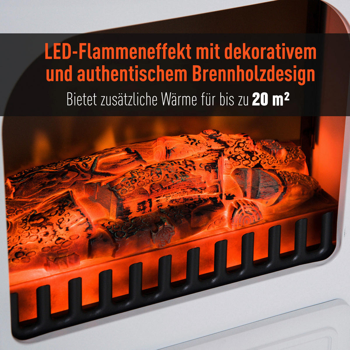 HOMCOM Elektrischer-Kamin MH820-039 schwarz Glas Metall B/H/T: ca. 42x55x28 cm ca. 1850 W Elektrokamin 820-039 - schwarz (42,00/55,00/28,00cm) - HOMCOM