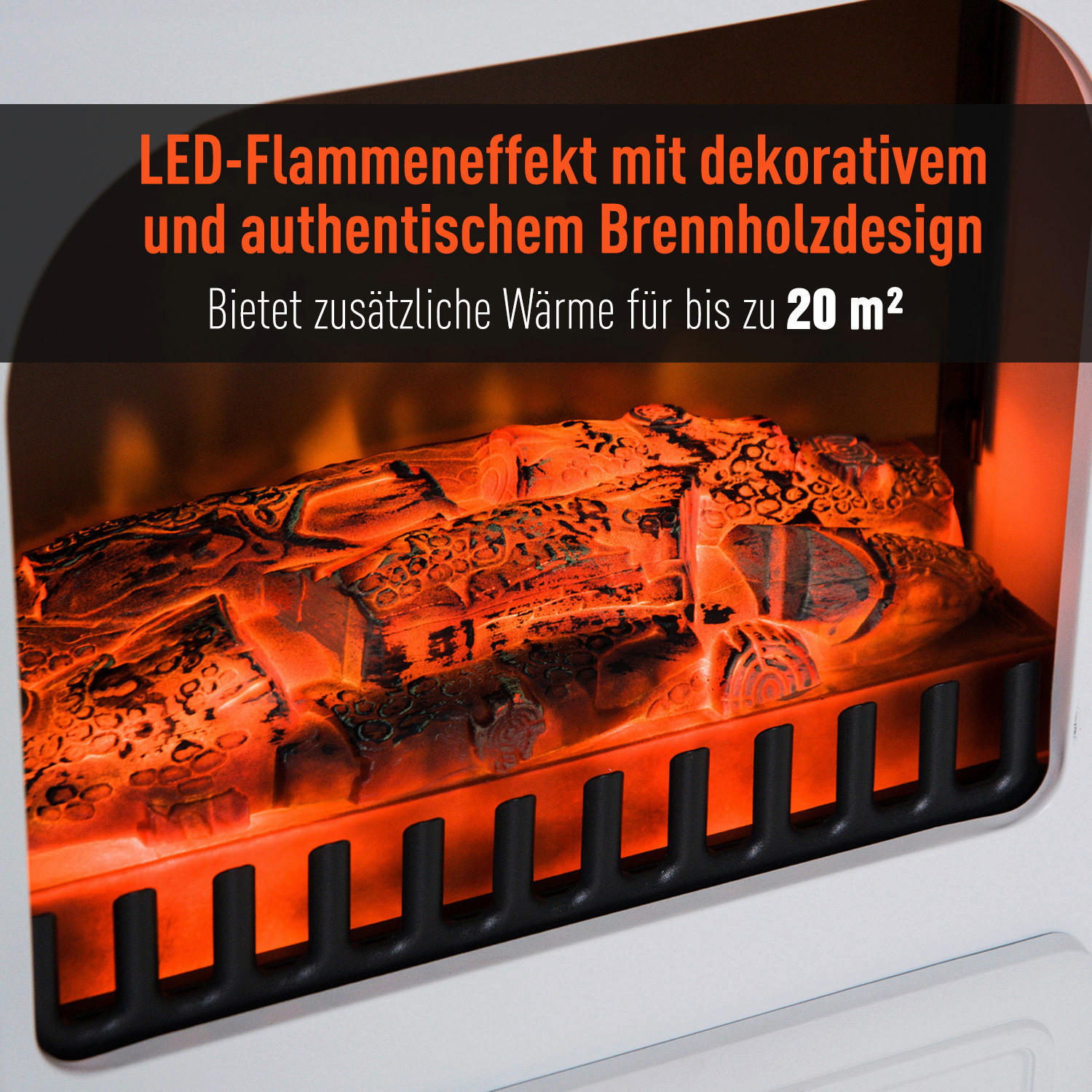 HOMCOM Elektrischer-Kamin MH820-039 schw...