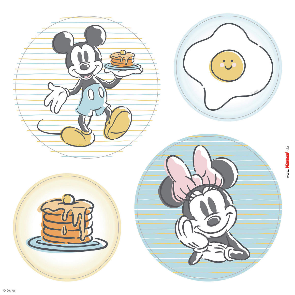 Komar Fenstersticker Mickey Rise and Shine  Mickey Rise and Shine B/L: ca. 30x30 cm Mickey Rise and Shine - (30,00/30,00cm) - Komar