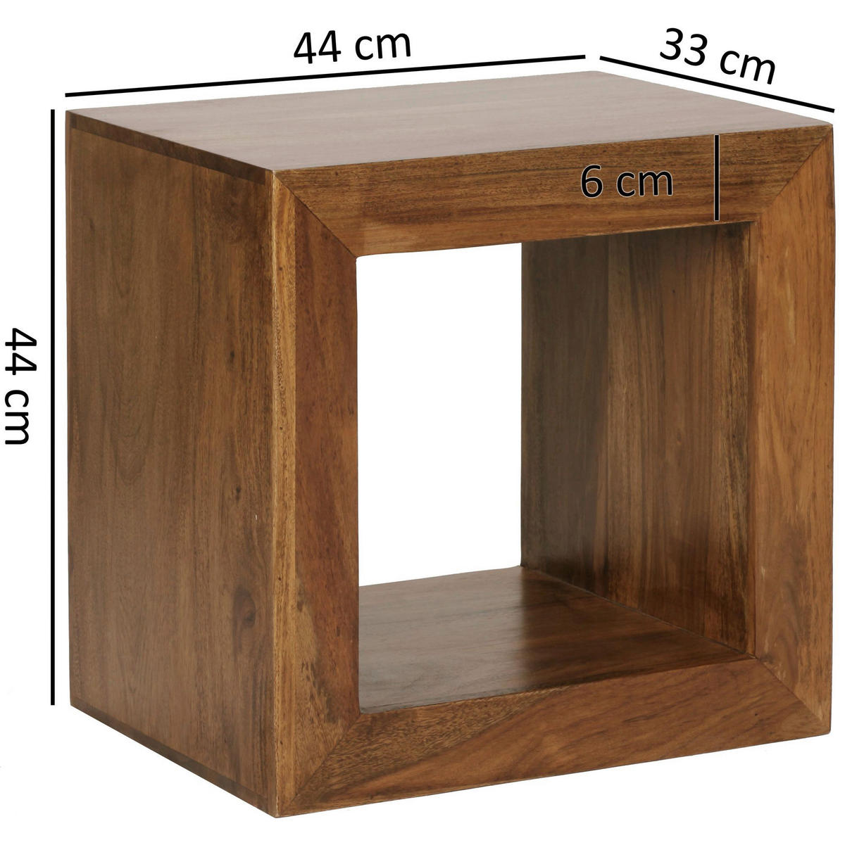 Standregal natur B/H/T: ca. 44x44x33 cm Standregal Cube - natur (44,00/44,00/33,00cm) - Wohnling