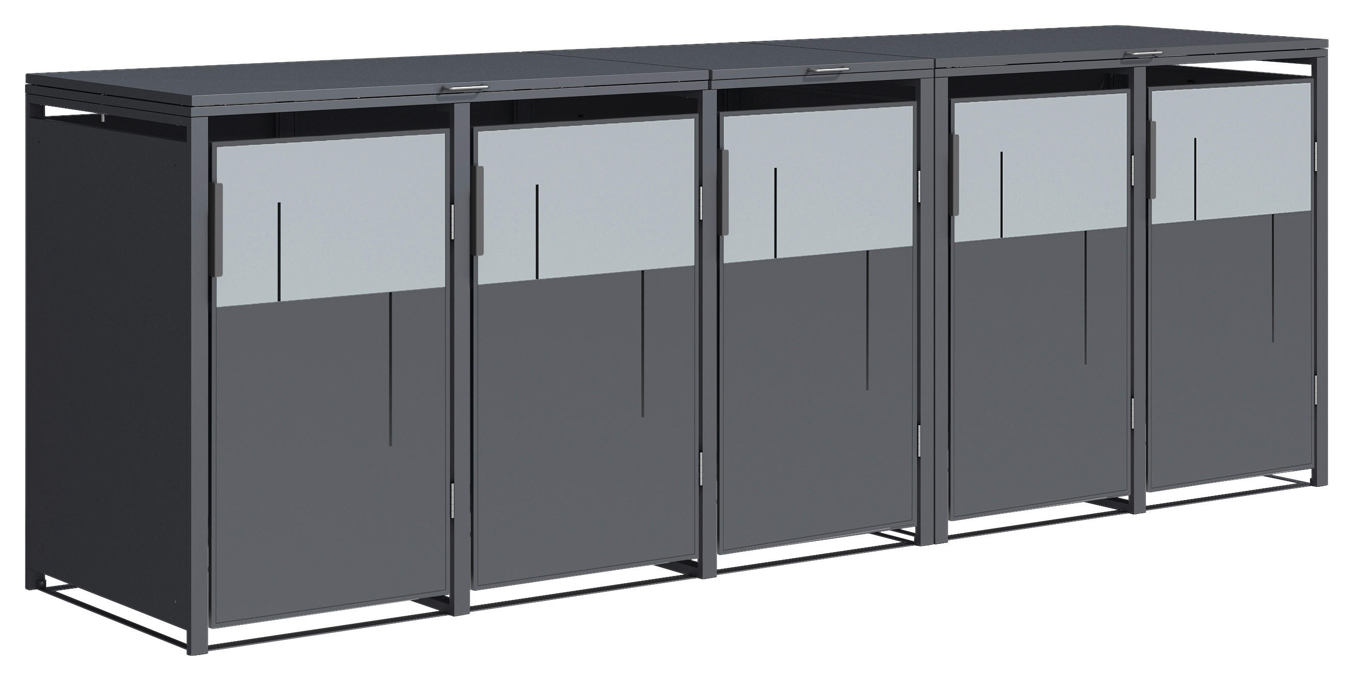 Westmann Mülltonnenbox Tonus anthrazit B/H/L: ca. 330x116x80 cm Tonus - anthrazit (80,00/330,00/116,00cm) - Westmann