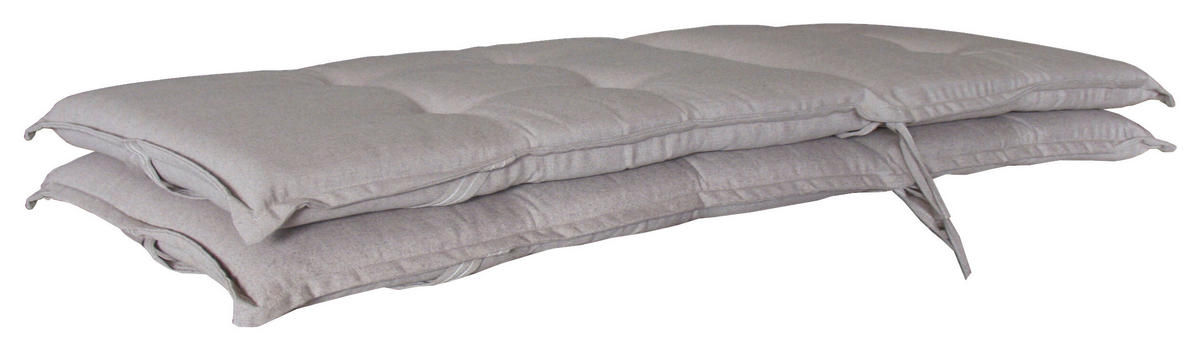 Grasekamp Auflagen für Hochlehner sand Polyester-Mischgewebe B/H/L: ca. 52x6x120 cm Auflagen_Hochlehner_2_Stk. - sand (120,00/52,00/6,00cm) - Grasekamp