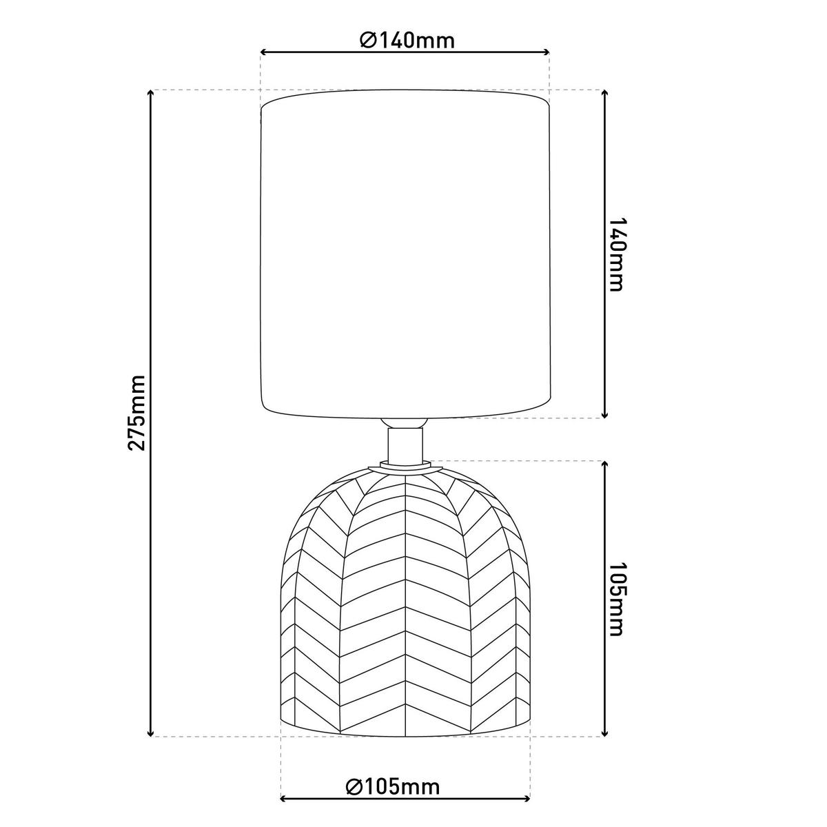Näve Leuchten Tischleuchte FOLIO NV3189314 beige Leinen Keramik H/D: ca. 27,5x14 cm E14 1 Brennstellen Tischleuchte FOLIO mit E14 - beige (14,00/27,50cm) - Näve Leuchten