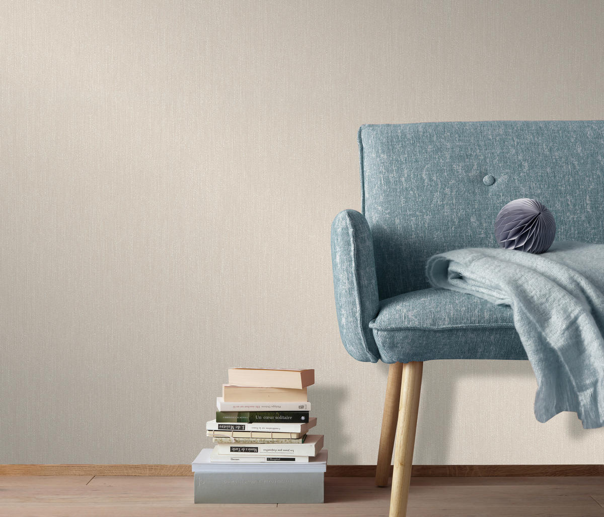 Erismann Vliestapete Uni beige weiß B/L: ca. 53x1005 cm Vliestapete_10396-02 - beige/weiß (53,00/1005,00cm) - Erismann
