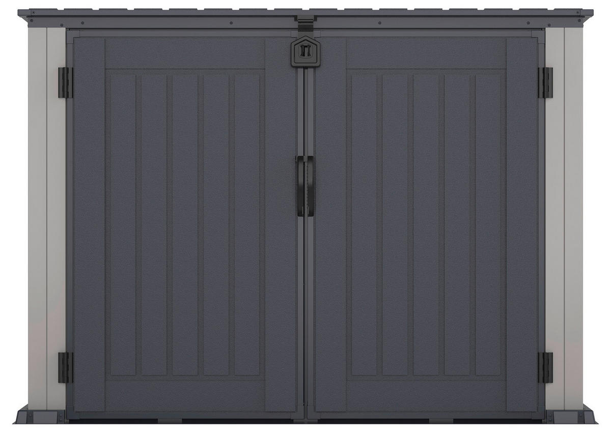 VCM Mülltonnenbox 3er StoreAway grau Kunststoff B/H/L: ca. 124x190x108 cm StoreAway - grau (108,00/124,00/190,00cm) - VCM