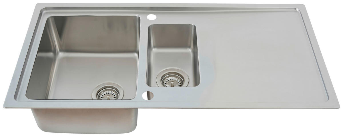 Respekta Einbauspüle Chicago 100 x 50 Edelstahl B/H/T: ca. 100x19x50 cm Chicago 100 x 50 - Edelstahl (100,00/19,00/50,00cm) - Respekta