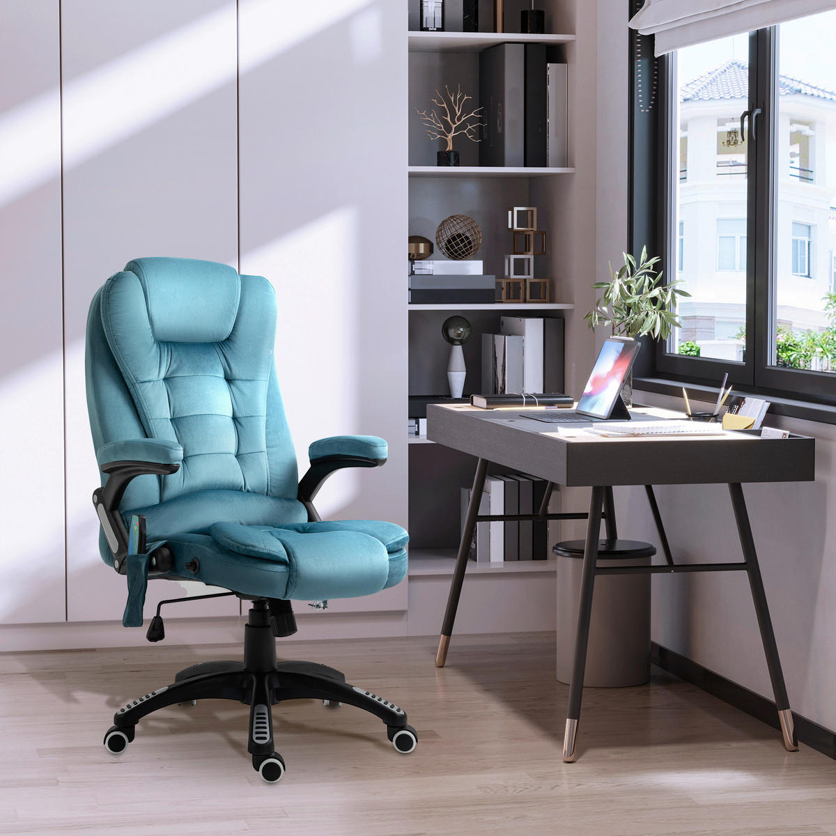 Vinsetto Massagestuhl blau B/H/L: ca. 72x68x120 cm Massagestuhl - blau (120,00/72,00/68,00cm) - Vinsetto