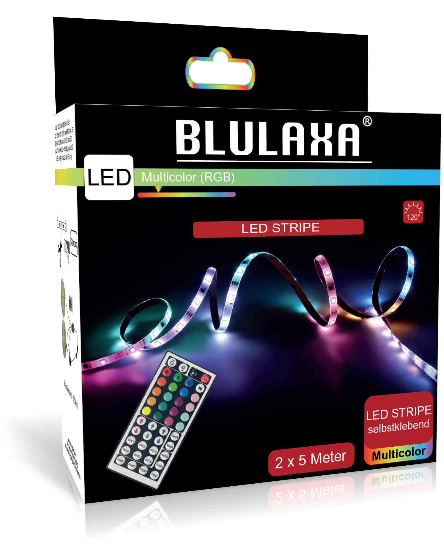 Blulaxa LED-RGB-Lichtband B/L: ca. 500x200 cm LED-RGB-Lichtband 2x5m - (500,00/200,00cm) - Blulaxa