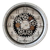 BHP Wanduhr weiß D: ca. 51 cm Wanduhr_Zahnräder - weiß (51,00cm) - bhp