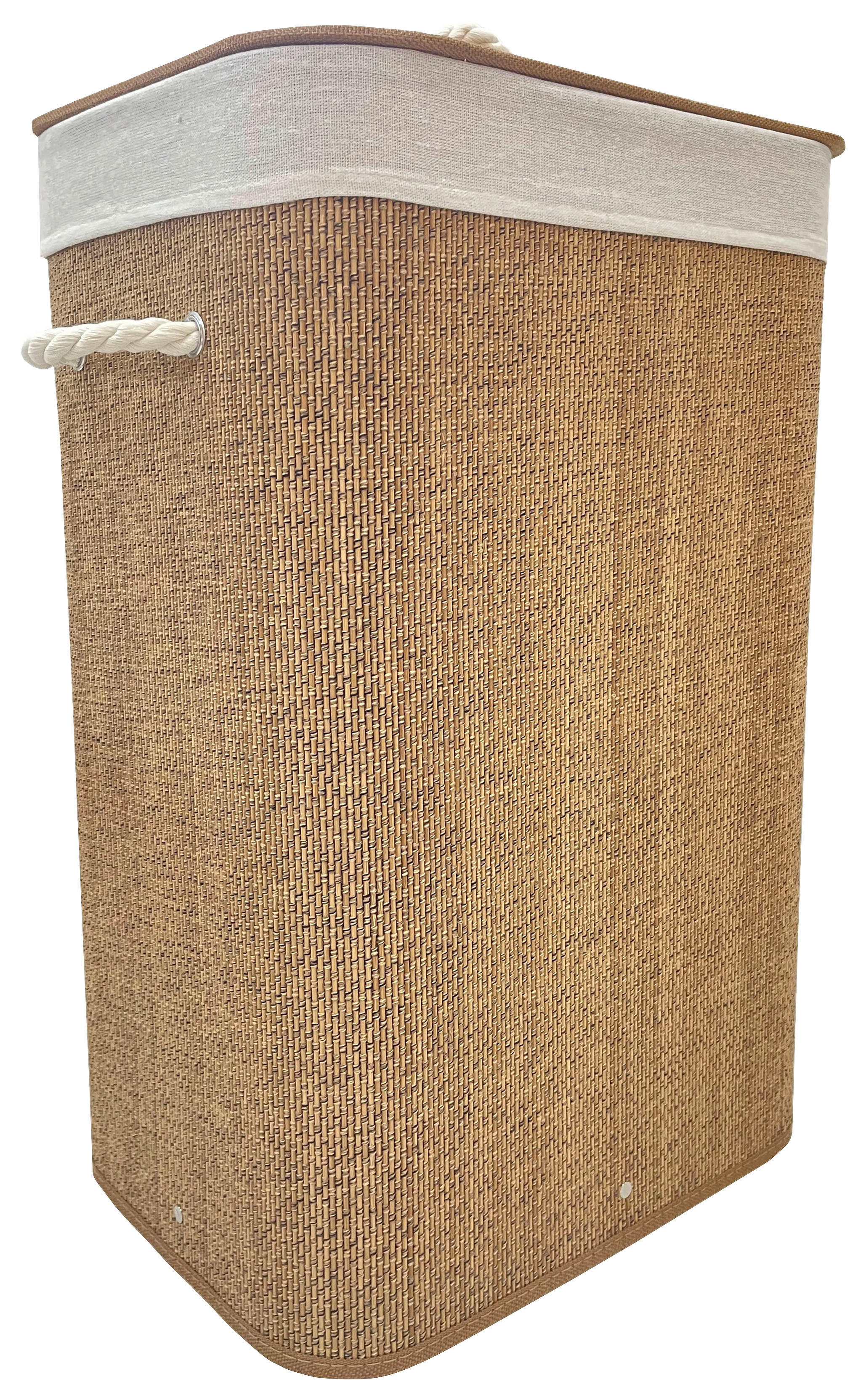 Wäschekorb braun Bambus B/H/T: ca. 40x60x30 cm Faltbarer_Wäschekorb - braun (40,00/60,00/30,00cm)