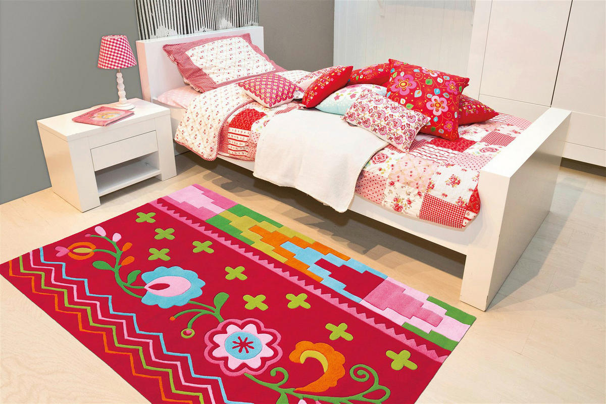Arte Espina Kurzflorteppich Sam 4144 rosa B/L: ca. 140x200 cm Sam 4144 - mehrfarbig/rosa (140,00/200,00cm) - Arte Espina