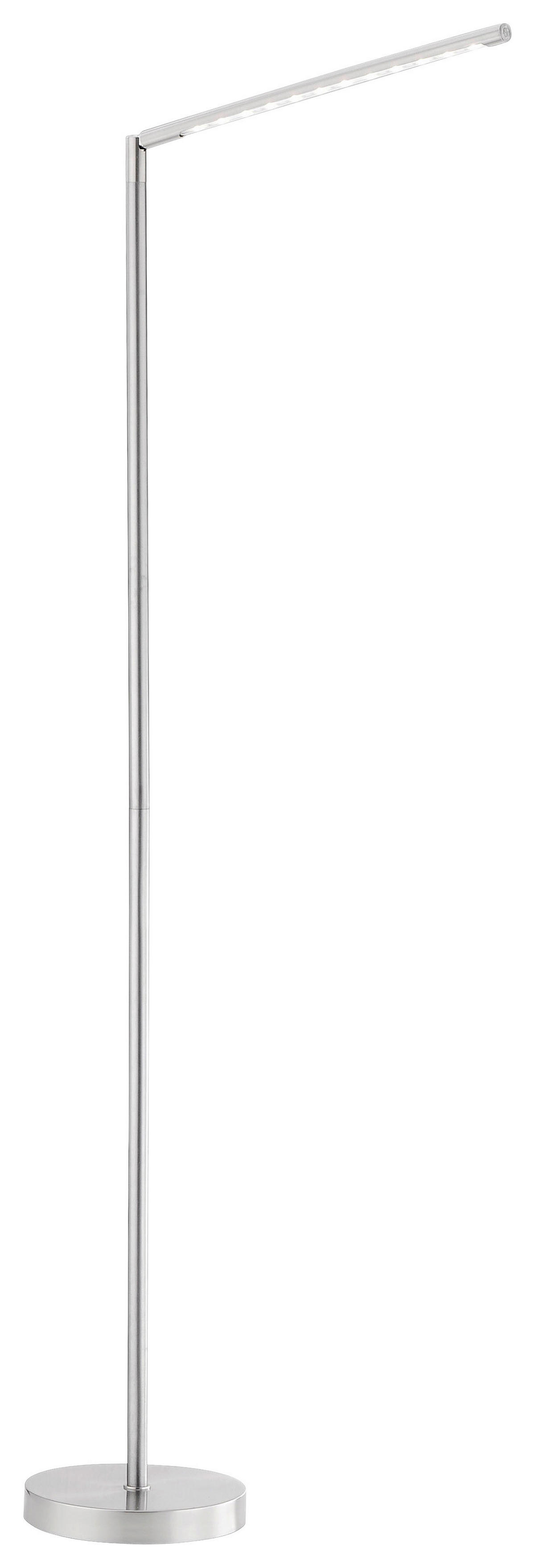 Just Light Stehleuchte 11012-55 stahlfarbig silber Metall H: ca. 125 cm LED-Stehleuchte_Dawda - stahlfarbig/silber (125,00cm) - Just Light