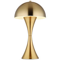 GLOBO Tischleuchte messing Metall H/D: ca. 36,1x20 cm E27 1 Brennstellen DIMA - messing (20,00/36,10cm) - GLOBO