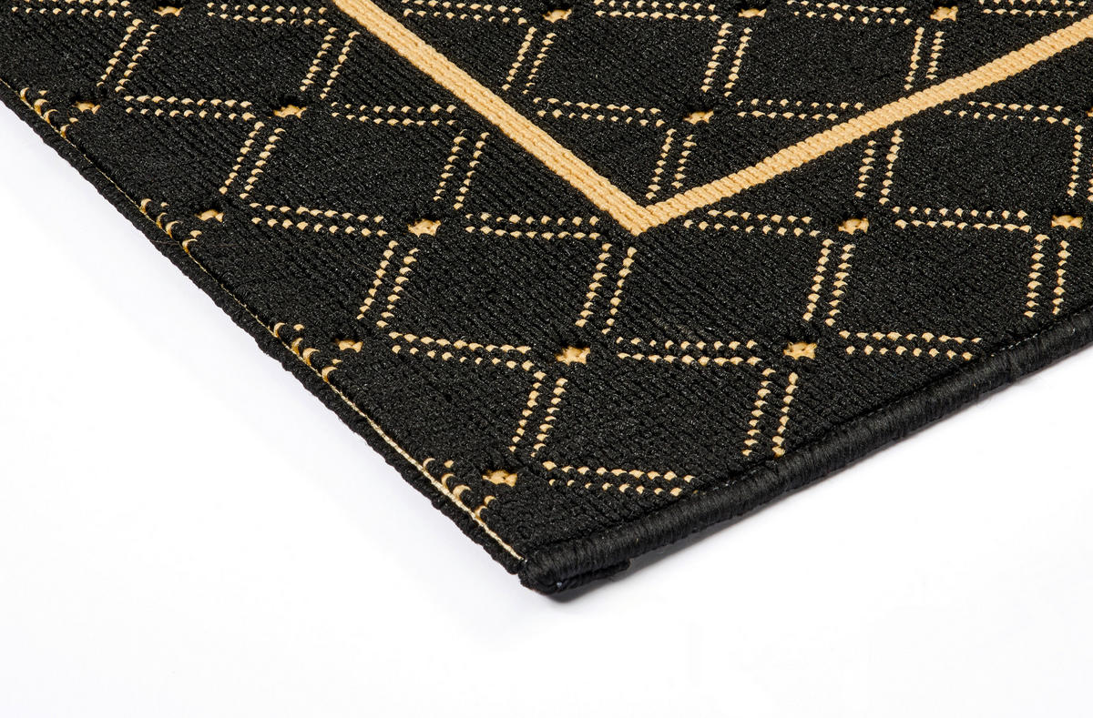 Webteppich Luxus schwarz B/L: ca. 160x230 cm Luxus - gold/schwarz (160,00/230,00cm)