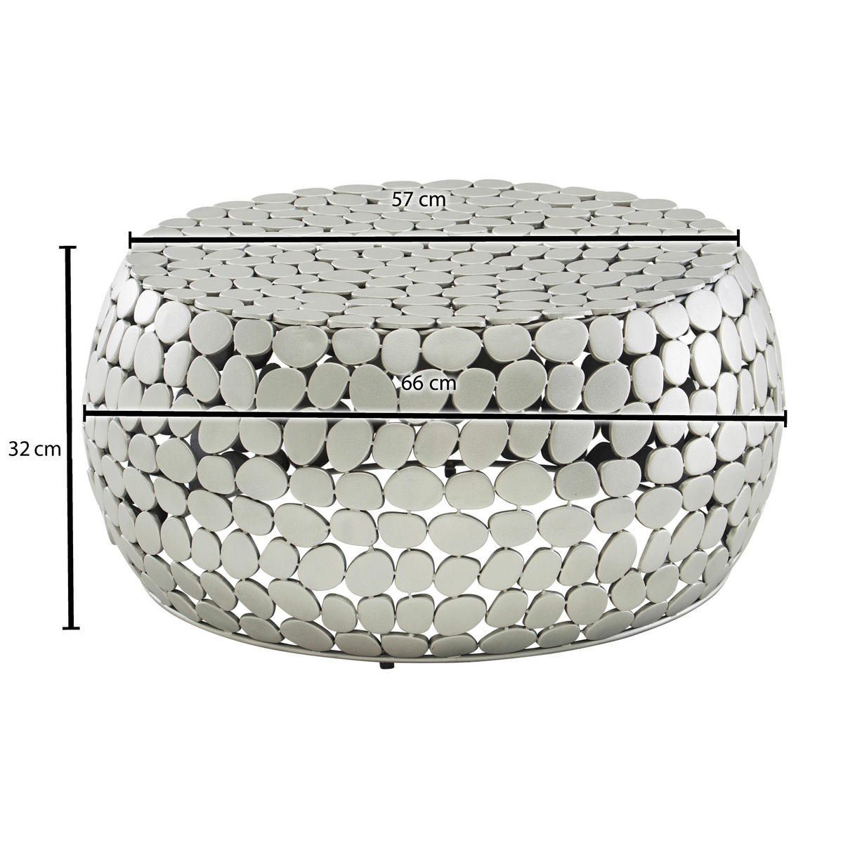 Couchtisch  B/H/T: ca. 66x32x66 cm Couchtisch - (66,00/32,00/66,00cm) - Wohnling