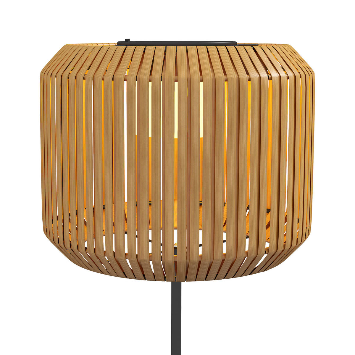 Solarleuchte 867-152V00YL gelb Edelstahl Polyrattan B/H/L: ca. 34x34x130 cm Rattan_Solarleuchte - gelb (130,00/34,00/34,00cm) - Outsunny