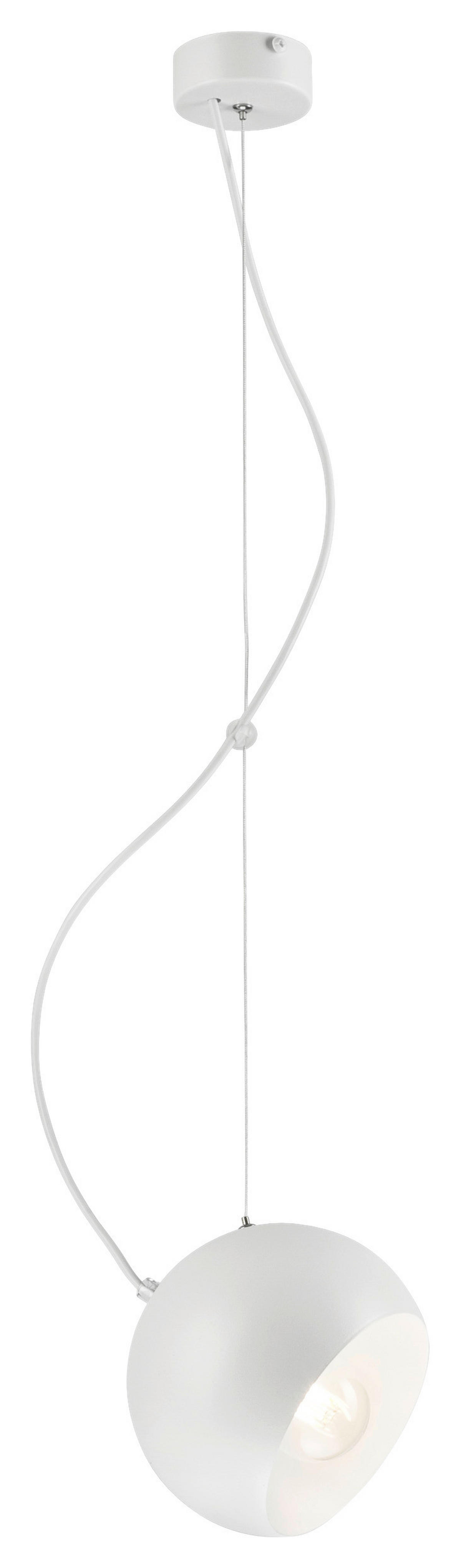 Lamkur Pendelleuchte INEZ 37424 weiß Stahl H/L: ca. 85x17 cm E27 1 Brennstellen Inez - weiß (17,00cm) - Lamkur