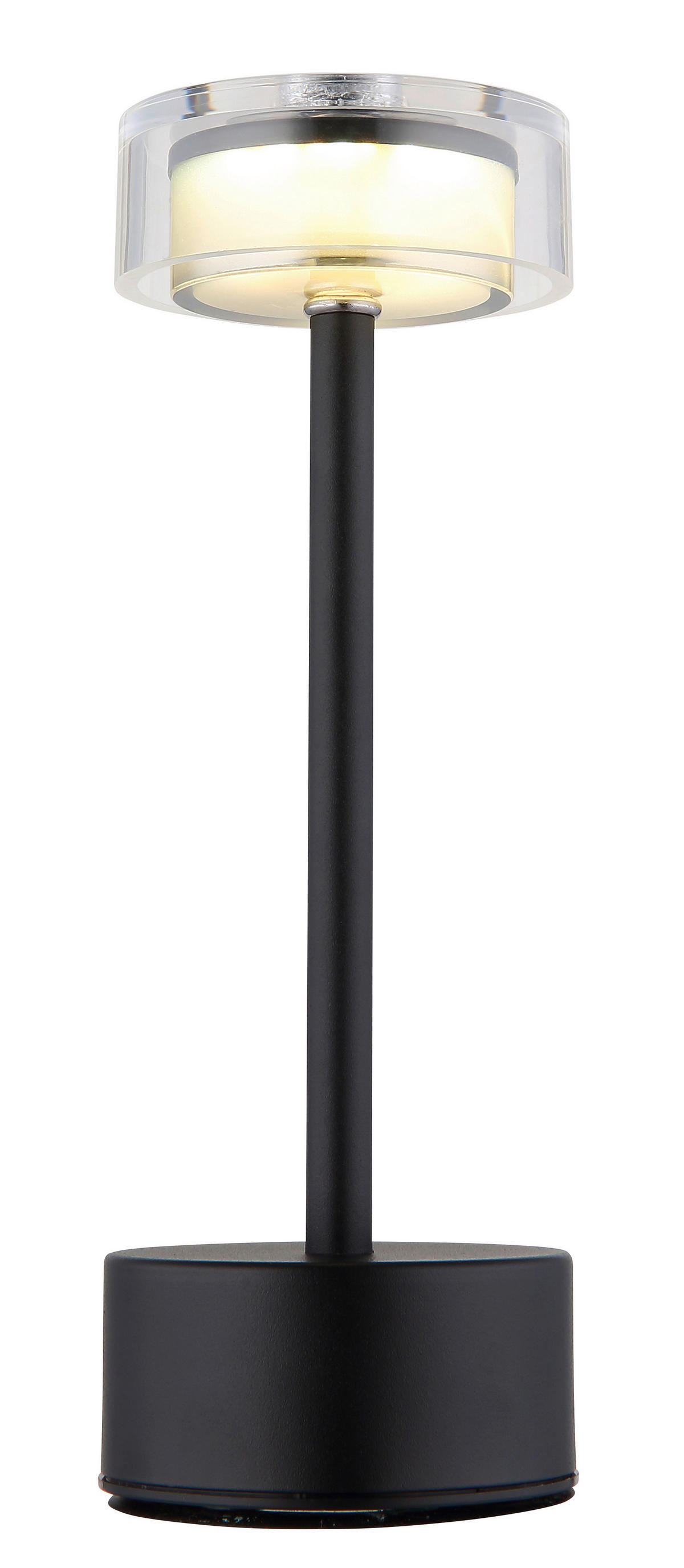 GLOBO LED-Tischleuchte SHIRA 21026S mattschwarz klar Rauch Metall Kunststoff H/D: ca. 23,5x8 cm 1 Brennstellen SHIRA - klar/mattschwarz (8,00/23,50cm) - GLOBO