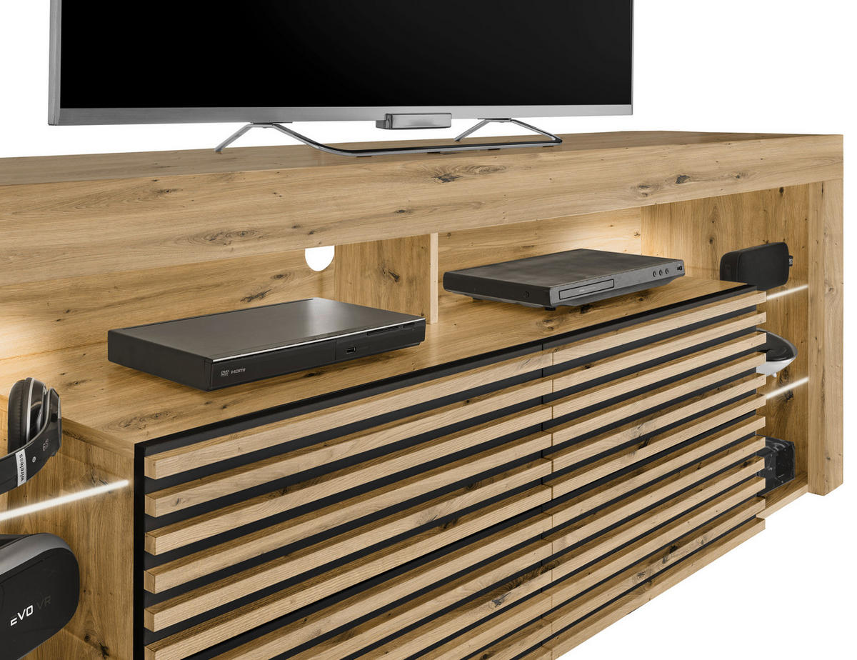 TV-Lowboard Goal 2.0 Eiche Artisan Nachbildung B/H/T: ca. 179x67x44 cm Goal 2.0 - Eiche (179,00/67,00/44,00cm)