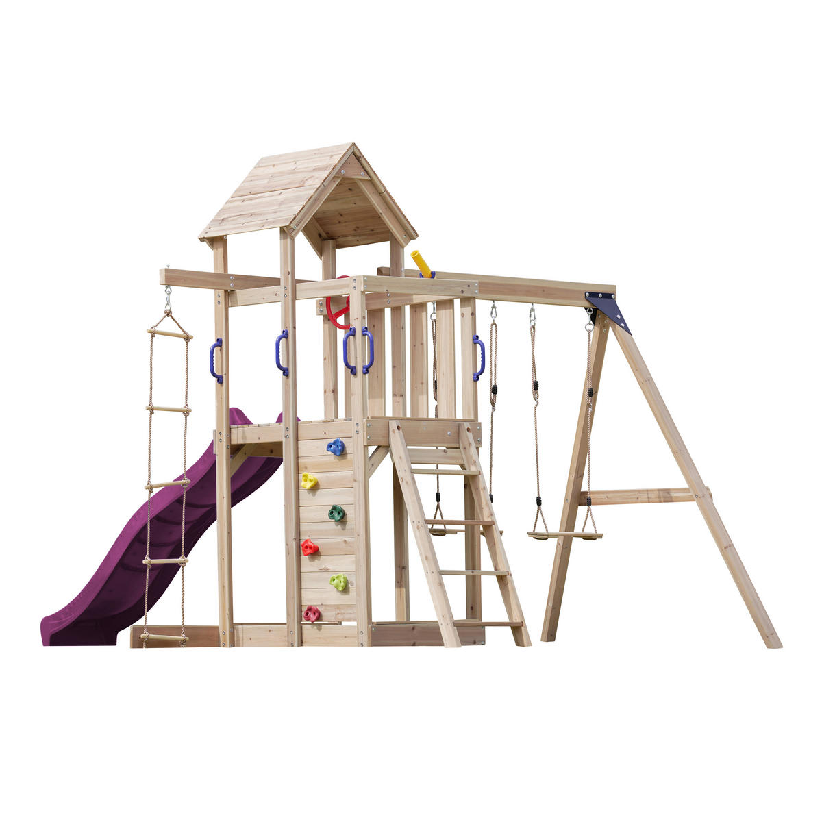 AXI Spielturm Moos lila B/H/L: ca. 342x267x375 cm Moos - lila/braun (375,00/342,00/267,00cm) - AXI