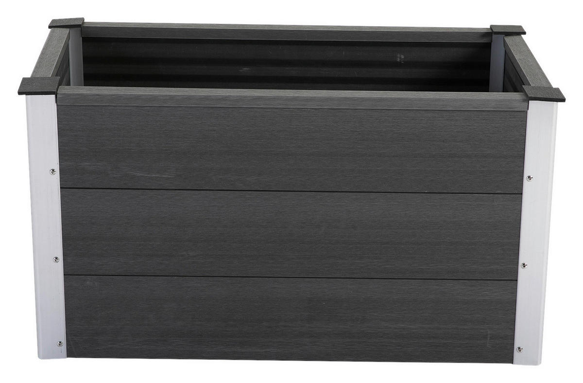 Outsunny Blumenkübel grau Kunststoff B/H/L: ca. 50x50x100 cm Blumenkübel 845-227V01 - grau (100,00/50,00/50,00cm) - Outsunny