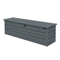 AXI Outdoor Living Gartenbox Miles anthrazit Metall B/H/L: ca. 82x75x185 cm Miles - anthrazit (185,00/82,00/75,00cm) - AXI Outdoor Living