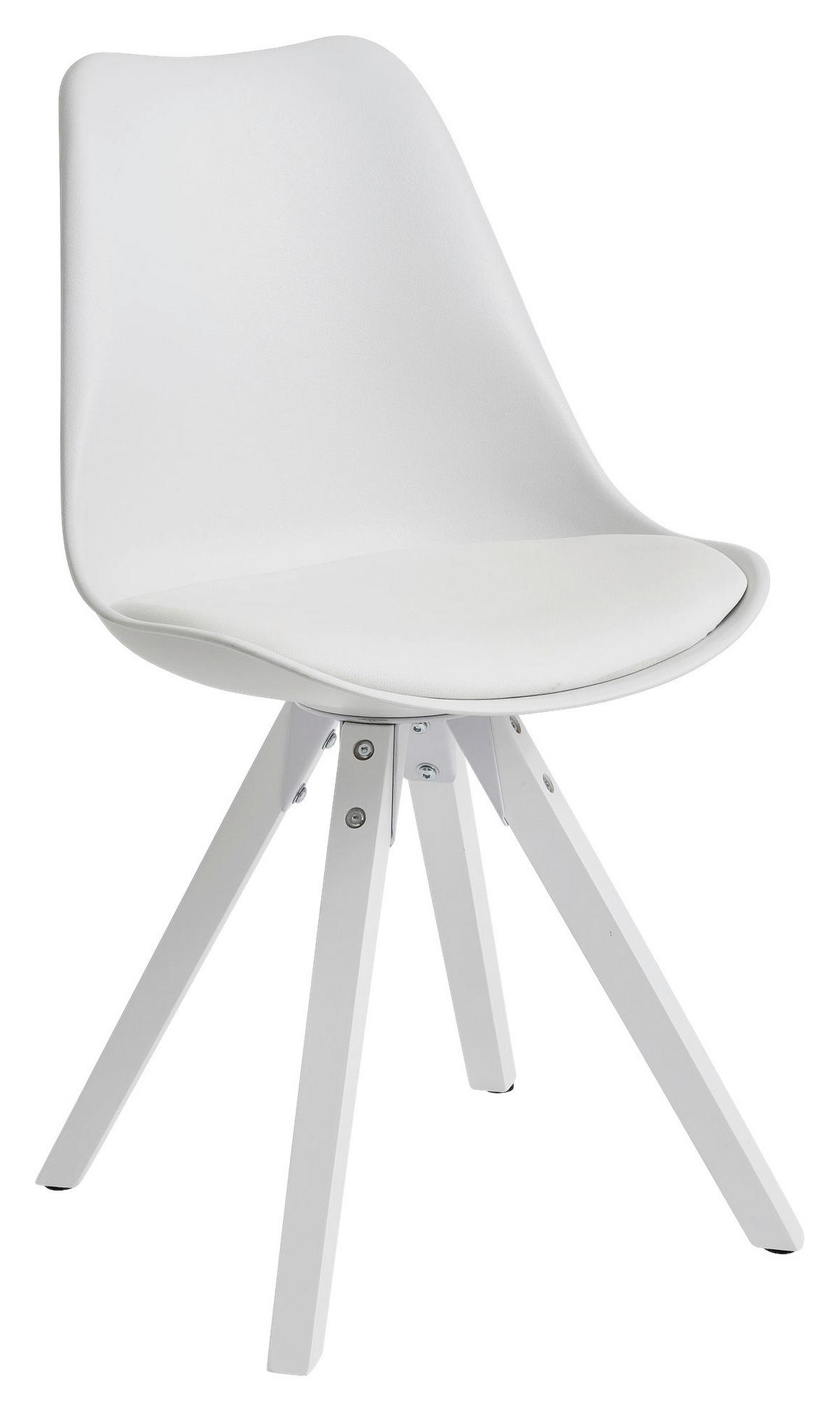 Stuhl 2er-Set. weiß B/H/T: ca. 49x87x52 cm 2er-Set. - weiß (49,00/87,00/52,00cm) - Wohnling