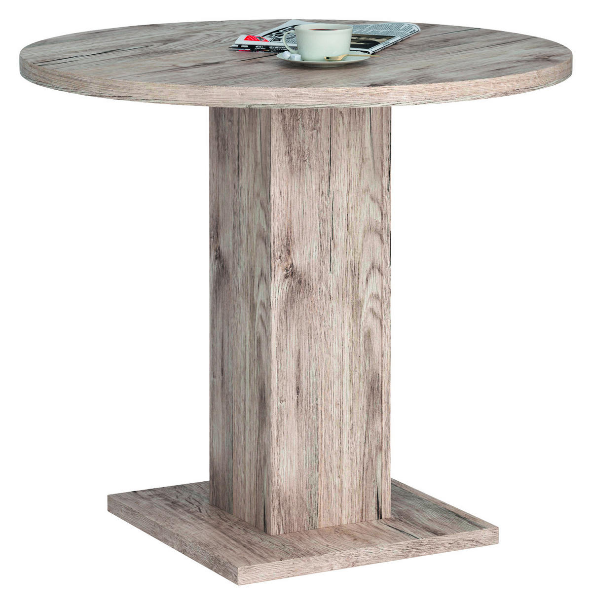 Esstisch Leo Eiche Sherwood Nachbildung B/H/T/D: ca. 85x75x85x85 cm Leo - Eiche (85,00/75,00/85,00cm)