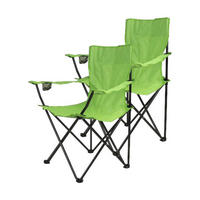 VCM Campingstuhl 2er Set hellgrün Stahlrohr B/H/L: ca. 50x85x85 cm Campingstuhl_Faltstuhl_2er_Set - hellgrün (85,00/50,00/85,00cm) - VCM