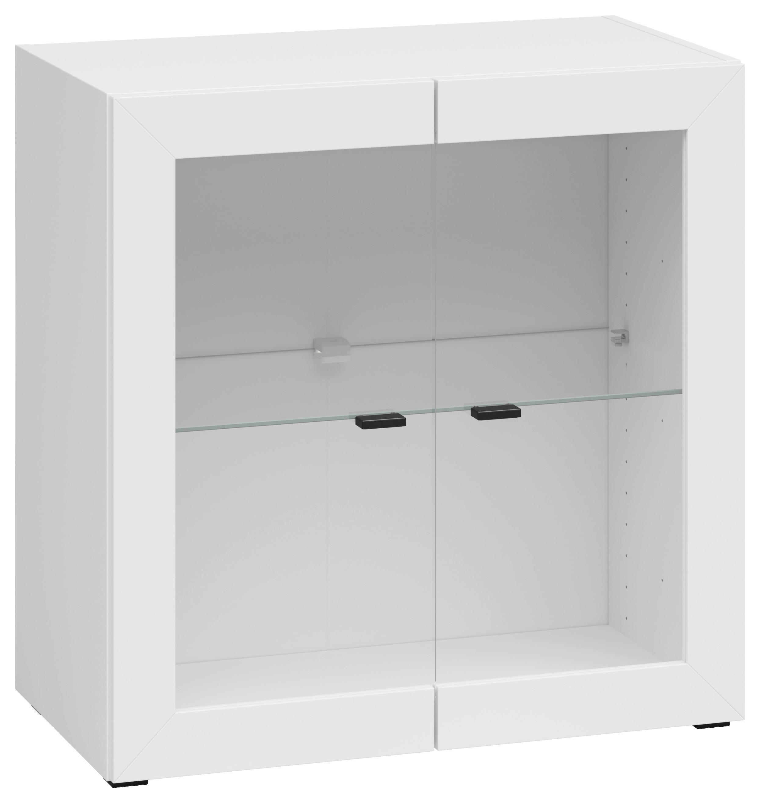 Vitrine System 64 weiß matt B/H/T: ca. 64x64x35 cm System 64 - weiß (64,00/64,00/35,00cm)