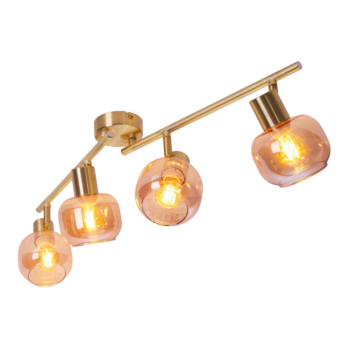 Näve Leuchten Spot gold Glas Metall B/H/T: ca. 80x20x10 cm E14 4 Brennstellen LIBBY - gold (80,00/20,00/10,00cm) - Näve Leuchten