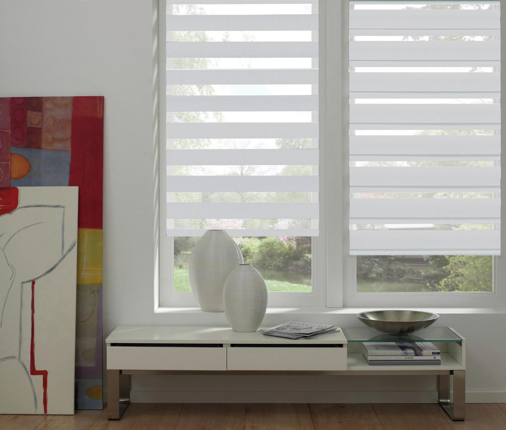 Doppelrollo Easyfix weiß B/L: ca. 90x150 cm Easyfix - weiß (90,00/150,00cm)