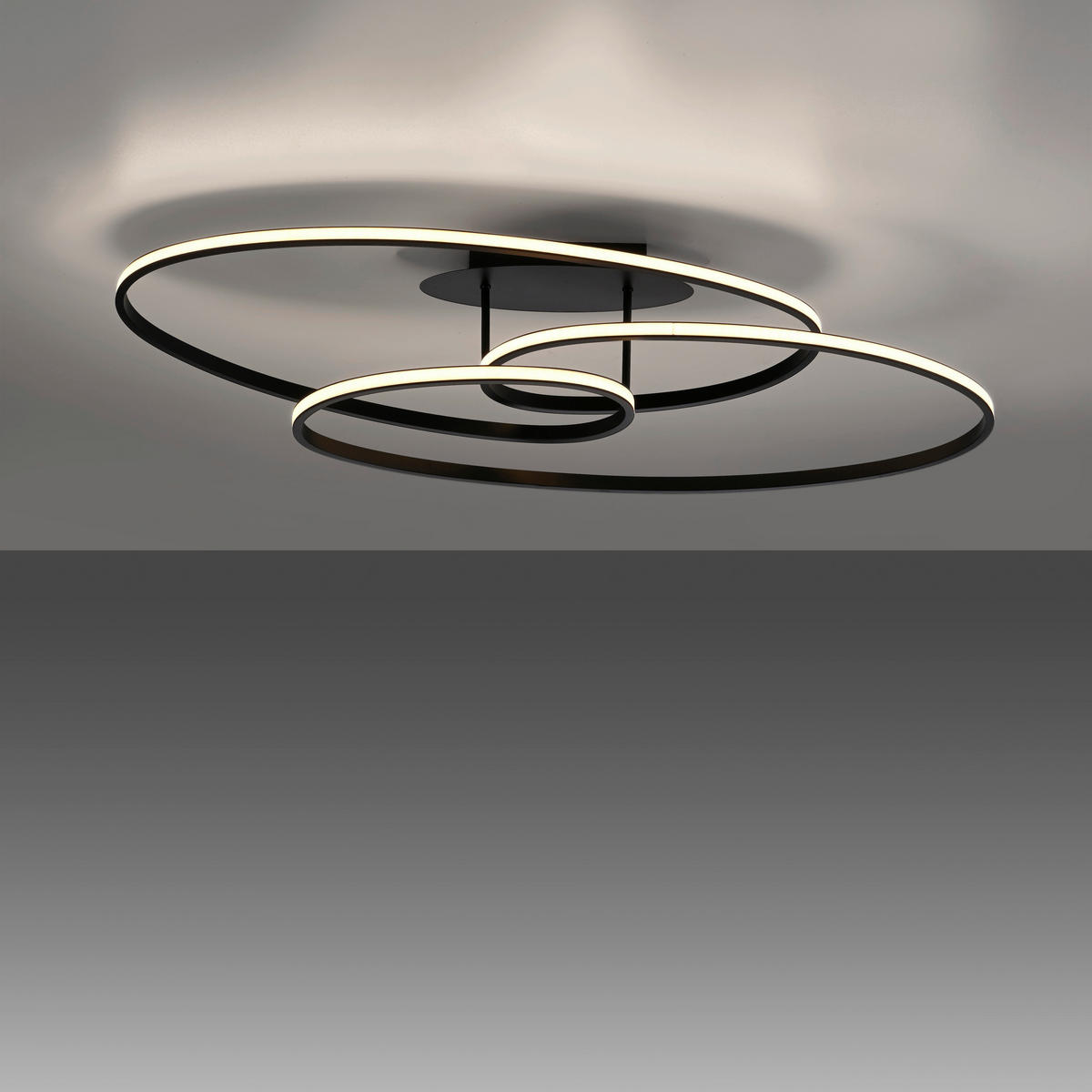 Just Light LED-Deckenleuchte schwarz B/H/L: ca. 30,5x22,5x81 cm LED-Deckenleuchte_Lumaca - schwarz (81,00/30,50/22,50cm) - Just Light